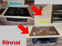 Construction example of built-in gas stove ③